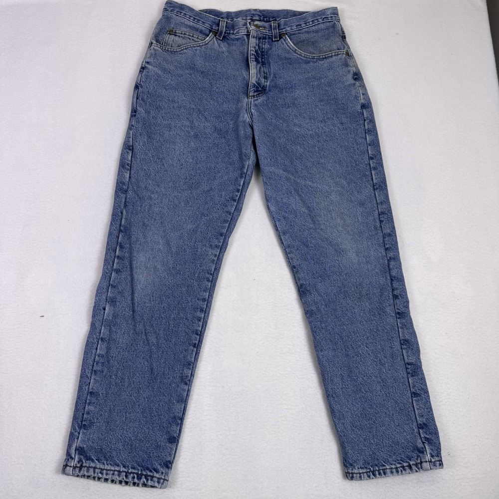 Vintage L.L. Bean Mens 38 Flannel Lined Jeans Made in USA Plaid Denim B341